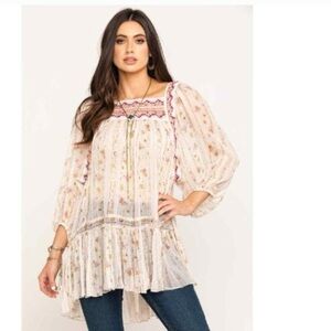 Free People Dance Magic Tunic in Ivory Colorway